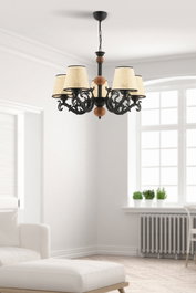 Opviq Fiona Coral Wood - Negro, Blanco, Crema
